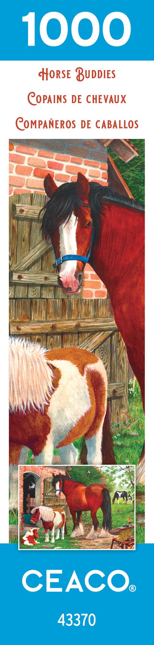 Ceaco - Horse Buddies - 1000 Piece Jigsaw Puzzle for Adults