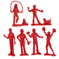 Tim Mee People Play Figures - Yellow, Red, & Blue 18pc Playset - Made in USA