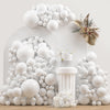 JZCZOEB White Double Stuffed Balloons Different Size 115Pcs 5/10/12/18" White Balloon Arch Garland kit for Birthday Baby Shower Bridal Shower Gender