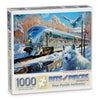 Bits and Pieces 1000 Piece Puzzles for Adults - Large 20" x 27" Jigsaw Puzzles 1000 Pieces Train in Winter Landcape, Random Die Cut, No 2 Pieces