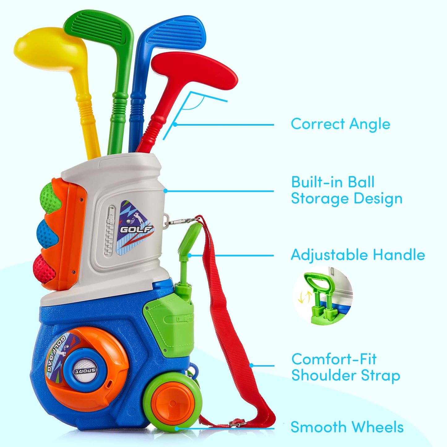 PJG 23 Pcs Golf Clubs Set, Golf Toys, Birthday Gift for Boys and Girls