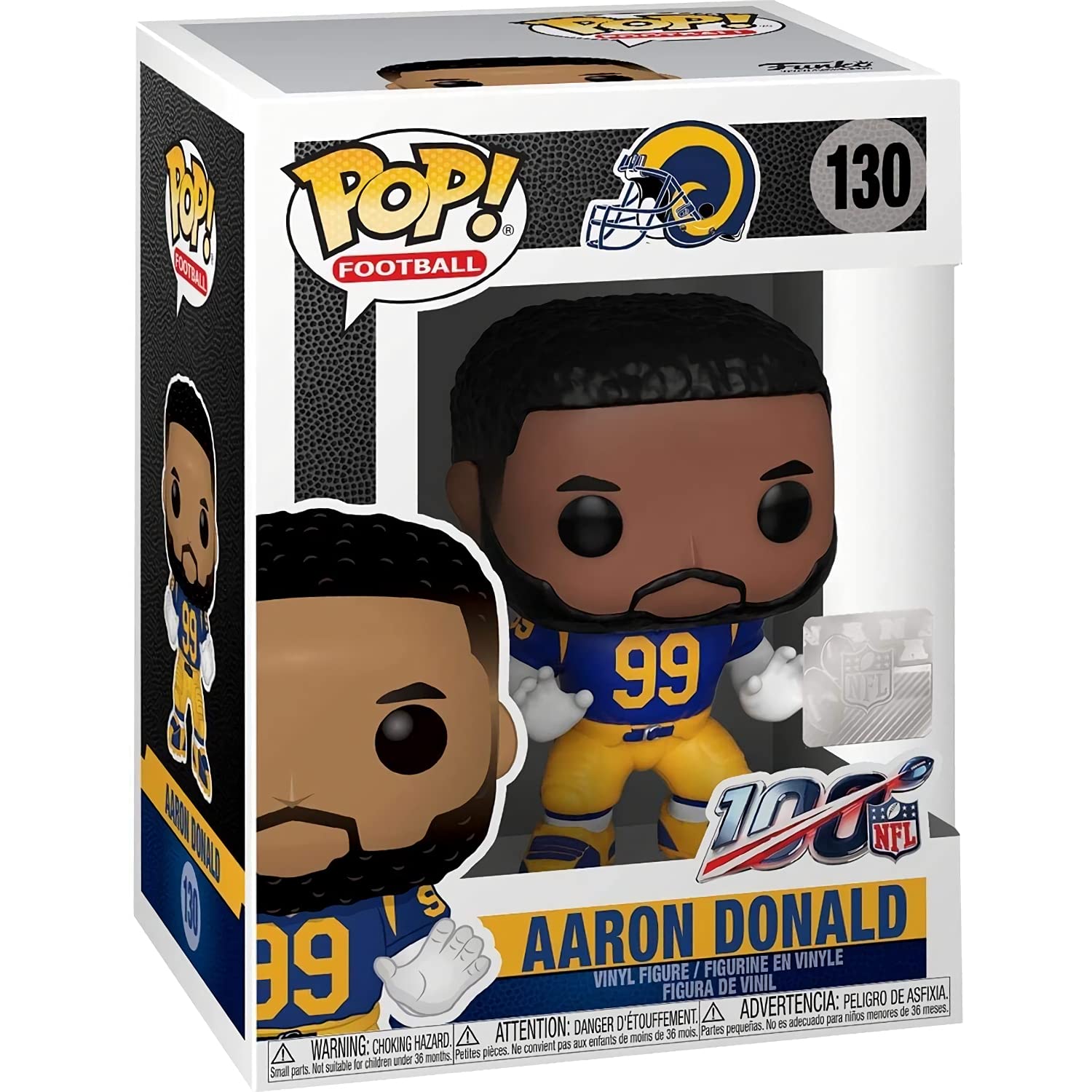 A a r o n Dona l d [R a m s ]: Fun ko P o p ! Football Vinyl Figurine Bundle with 1 Compatible 'ToysDiva' Graphic Protector (130-42876 - B)
