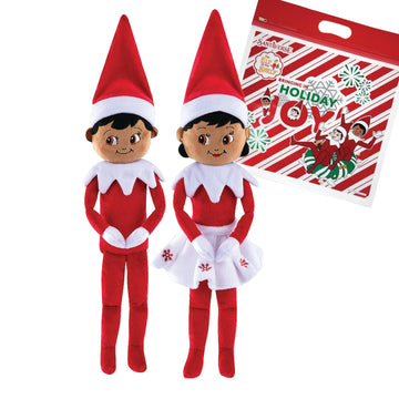 The Elf on the Shelf - 17" Plushee Pals Bundle: Boy Dark and Girl Dark