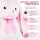 Kangaroo Giant Stuffed Bunny Plush 5 Foot Oversized Bunny Stuffed Animal Ultra Soft Plush Rabbit with Floppy Ears, Large White Bunny for Kids, Girls