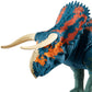 Jurassic World Dual Attack Nasutoceratops Dinosaurs in Medium Size with Button-activated Dual Strike Action Moves Like Tail & Head Strikes