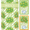 Caspari Citrus Topiaries Large Type Bridge Gift Set - 2 Decks of Playing Cards & 2 Score Pads, Gift Box Included