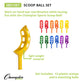Champion Sports Scoop Ball and Catch Games, Lightweight Plastic Toss and Catch Sets for All Ages, 6 Sets