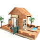 Cayway 300 PCS Mini Red Wall Bricks Miniature Brick Scale Model Bricks, 2 Size Mini Bricks Model Sand Table Micro Landscape Accessories DIY Bricks