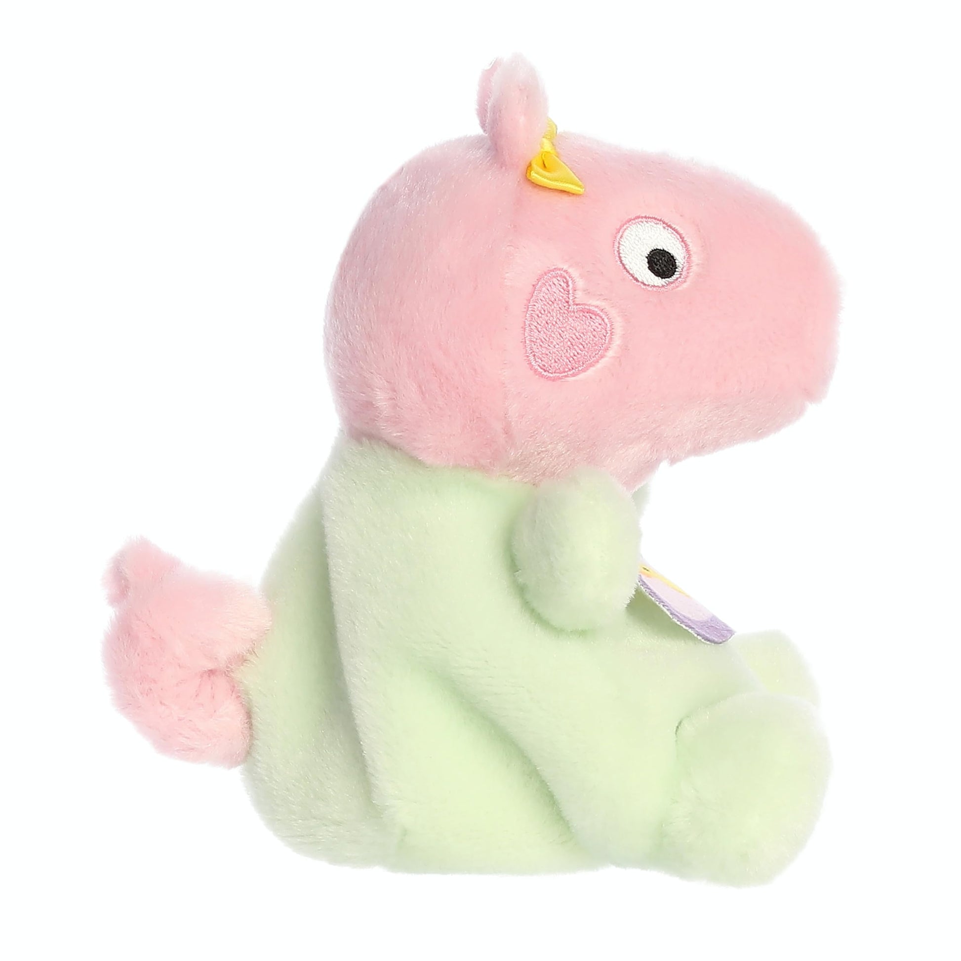 Aurora® Playful Peppa Pig™ Baby Evie with Bib Palm Pals™ Stuffed Animal - Officially Licensed Toys for All Fans - Perfect for Birthdays, Adults