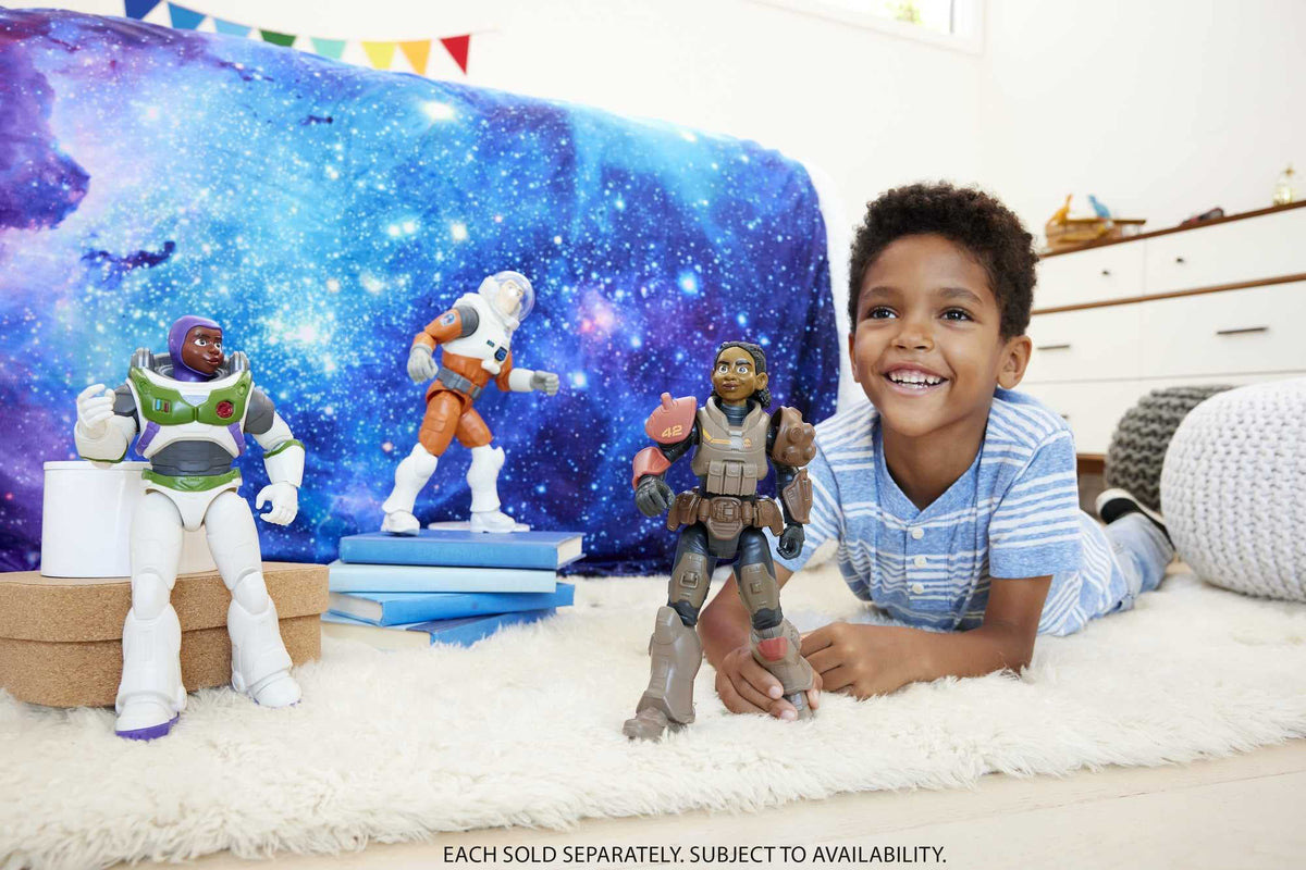 Mattel Disney and Pixar Lightyear Large Scale Action Figure, Jr ZAP Patrol Izzy Hawthorne with 14 Movable Joints, Toy Collectible Inspired by the