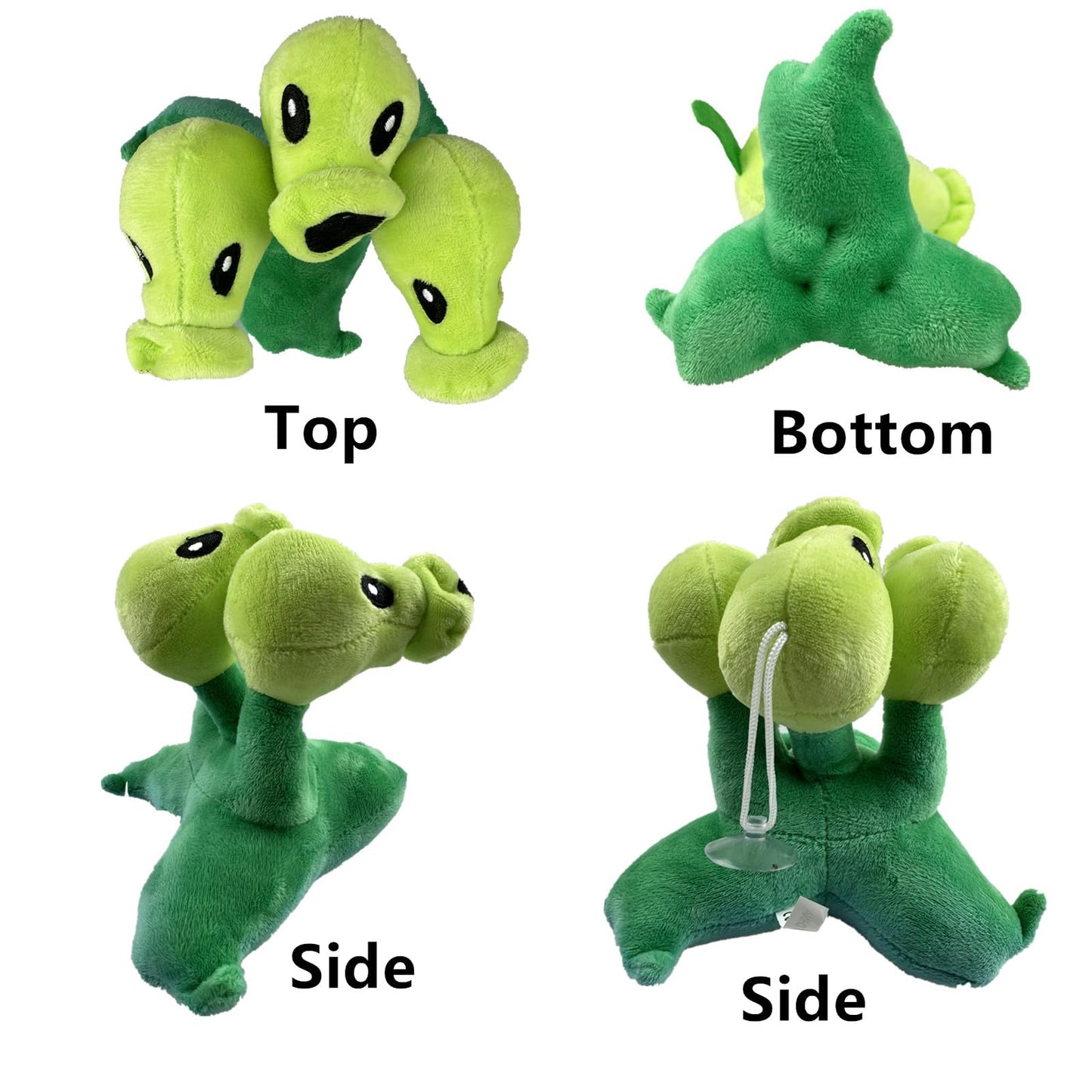 JHESAO 3 PCS Plants and Zombies Plush Pirate Zombies Toys PVZ Plush 1 2 Stuffed Soft Doll Reed Toy Threepeater, New Pirate Zombies Great Gifts