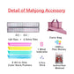 C&H Solutions American Mahjong Set,Mahjong Tiles Set,Purple Pink PU Carrying Bag,166 Premium Tiles,4 All-in-One Rack/Pushers,Western Mahjong