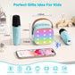 Mini Karaoke Machine with 2 Wireless Microphones, 2026 TOP Kids Portable Bluetooth Karaoke Machine for 3, 4, 5, 6, 7, 8, 9,10,11,12+Year Old