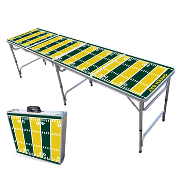 8-Foot Professional Beer Pong Table - Green Bay Football Field