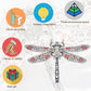 JOMIOD 3D Metal Puzzle, Dragonfly Metal Model Kits, Insect Themed Animal Fashion Brooch Assembling DIY 3D Puzzles to Build, 3D Model Building Kits
