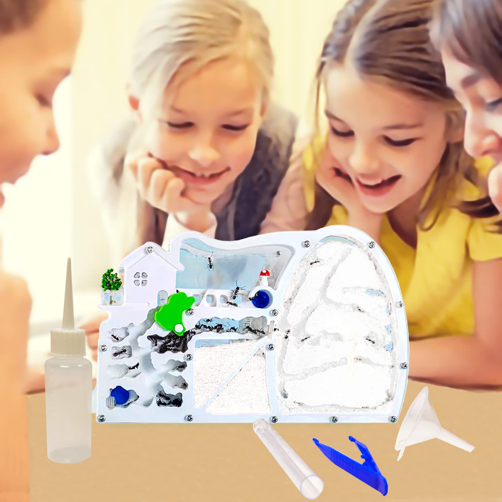EXBEPE Large Sand Ant Farm Castle,Ant Habitat with Dinosaur Digging to Study Ant Colony Ecosystem Behavior,Science Educational Gift for Kids