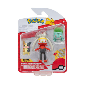 Pokemon Battle Figure 3PK MORPEKO, Bulbasaur, RABOOT