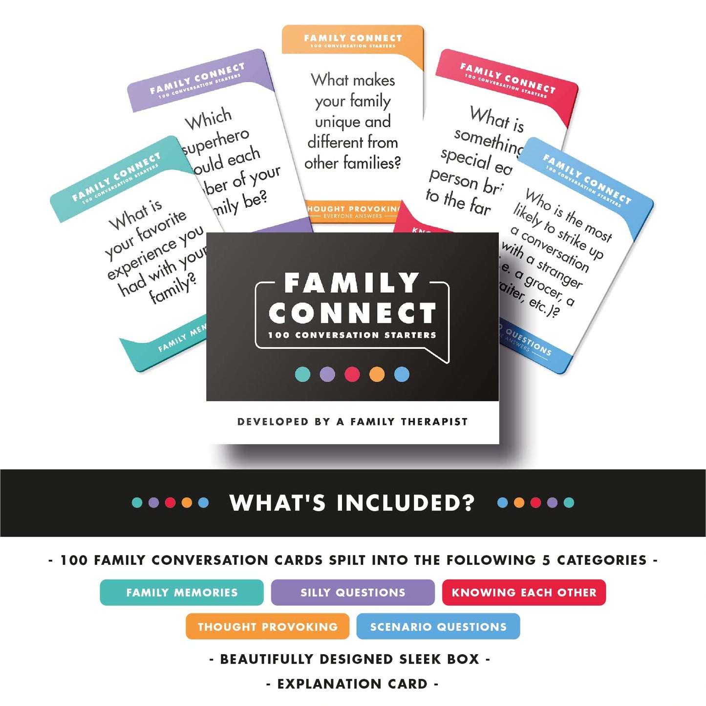 100 Conversation Cards for Kids - Engaging Questions & Conversation Starters - Family Card Games to Strengthen Parent-Child Relationship - Meaningful