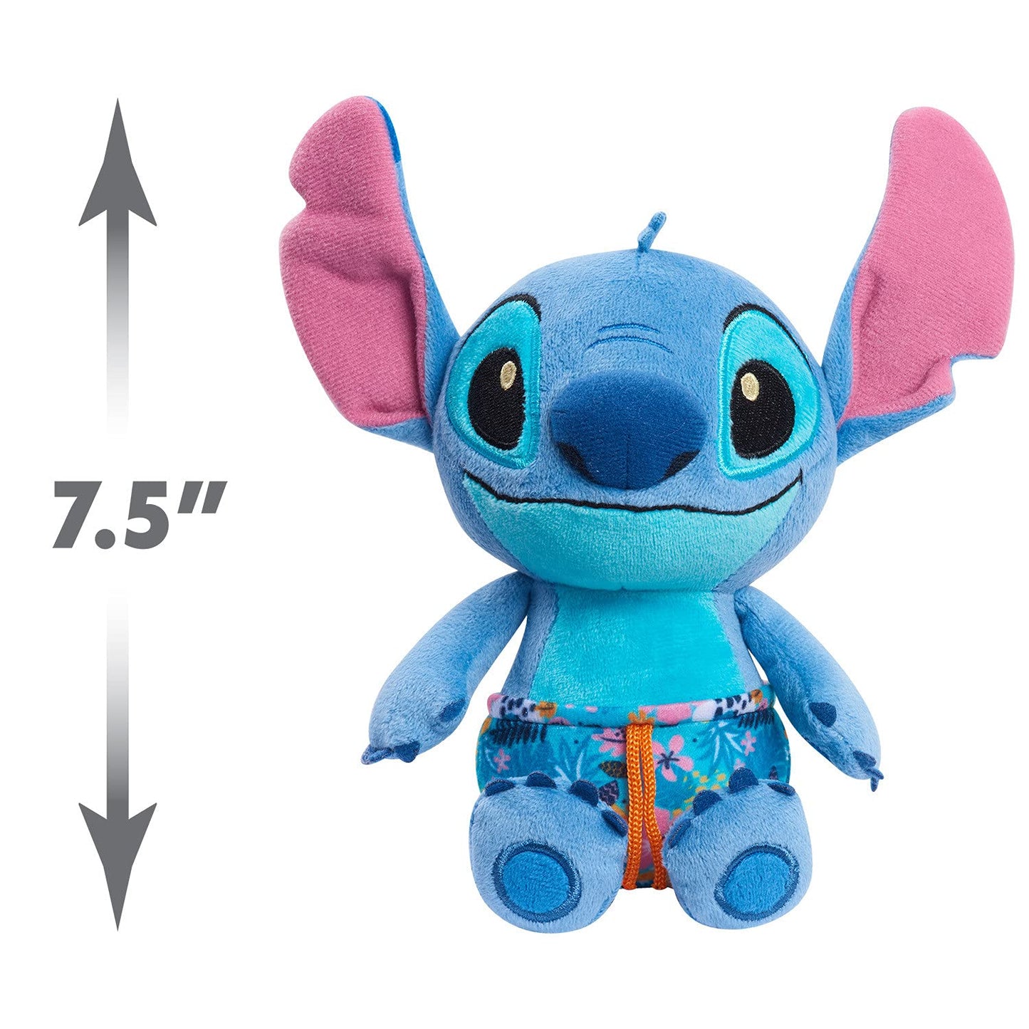 Disney’s Lilo & Stitch 7.5 Inch Stitch Plushie Stuffed Animal, Tropical Theme, Alien