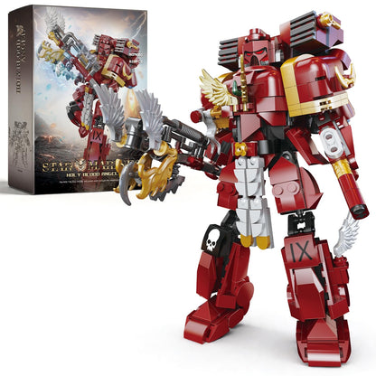 HIGH GODO Holy Angel Mech Robot Transforming Building Blocks Set for Adults, Warrior Justice Hero Mech Model Building Kit, Cool Creative Robots Toys
