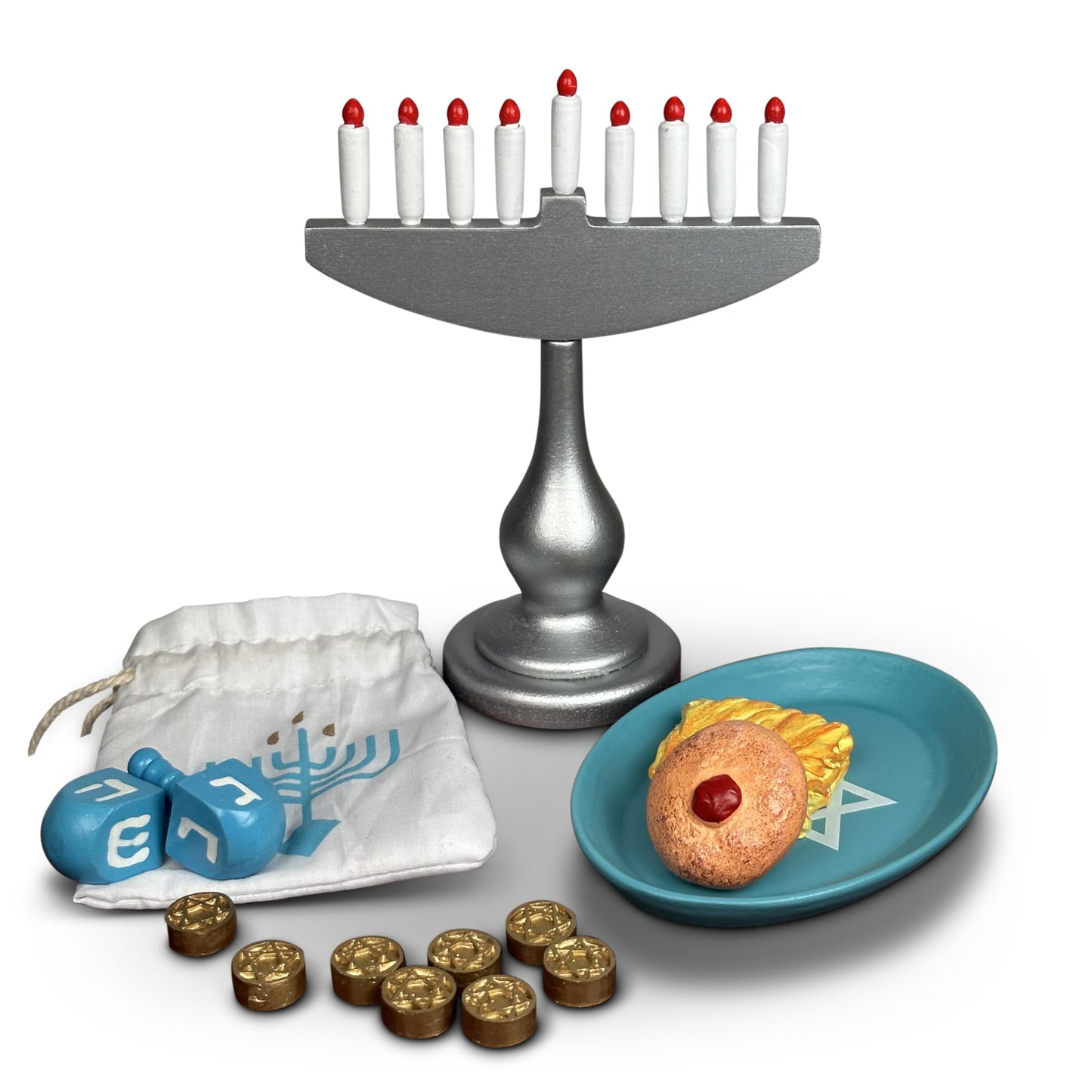 THE QUEEN'S TREASURES 18 Inch Doll Food Accessory, 22 Piece Authentic Hanukkah Play SetIntended for use with American Girl Dolls