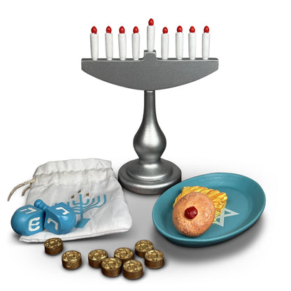 THE QUEEN'S TREASURES 18 Inch Doll Food Accessory, 22 Piece Authentic Hanukkah Play SetIntended for use with American Girl Dolls