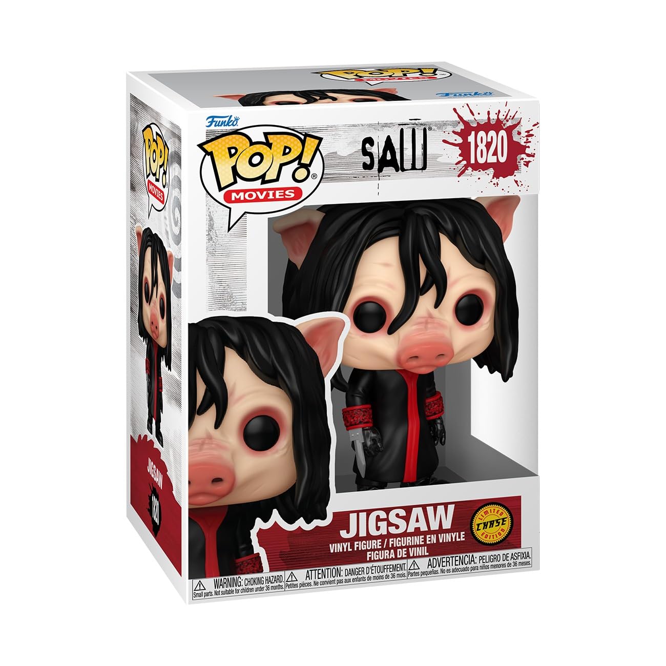 Funko Pop! Movies: Saw - Jigsaw - 1/6 Odds for Rare Chase Variant - (Styles May Vary) - Collectable Vinyl Figure - Gift Idea - Official Merchandise