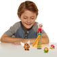 Nintendo Super Mario Lava Castle 2.5" Figure Diorama Play Set, Includes: Fire Mario, Spiny, & para Goomba, Mechanical Spinning Fireballs, Block & Fire