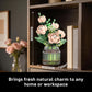 Mould King Botanicals White Roses Building Set - Artificial Plant & Flower Realistic Building Blocks for Women & Men, Adults - Home, Office Decor Gift