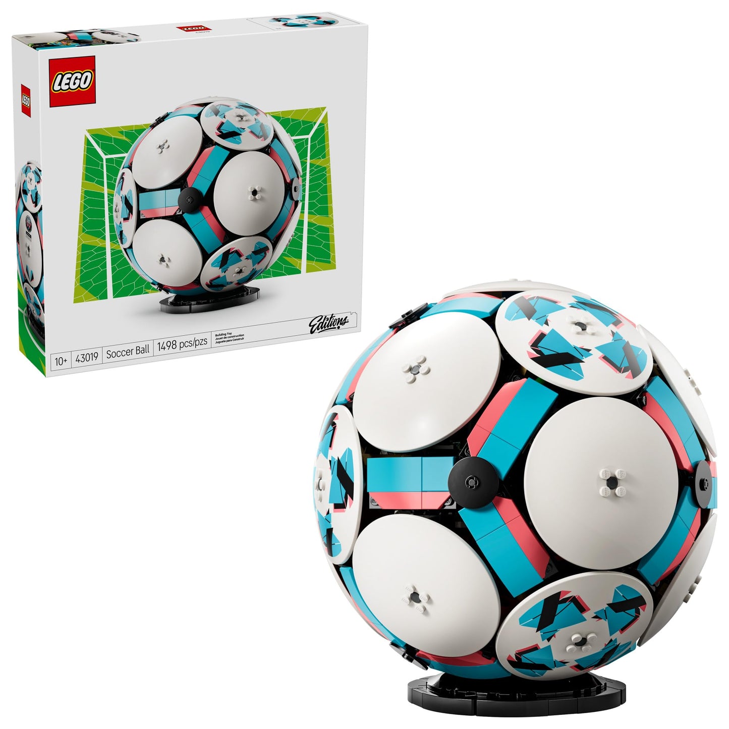 LEGO Editions Soccer Ball - Building Toy for Kids - Collectible Sports Decor for Boys & Girls, Ages 10+ - Includes Micro Stadium - Gift for Birthdays