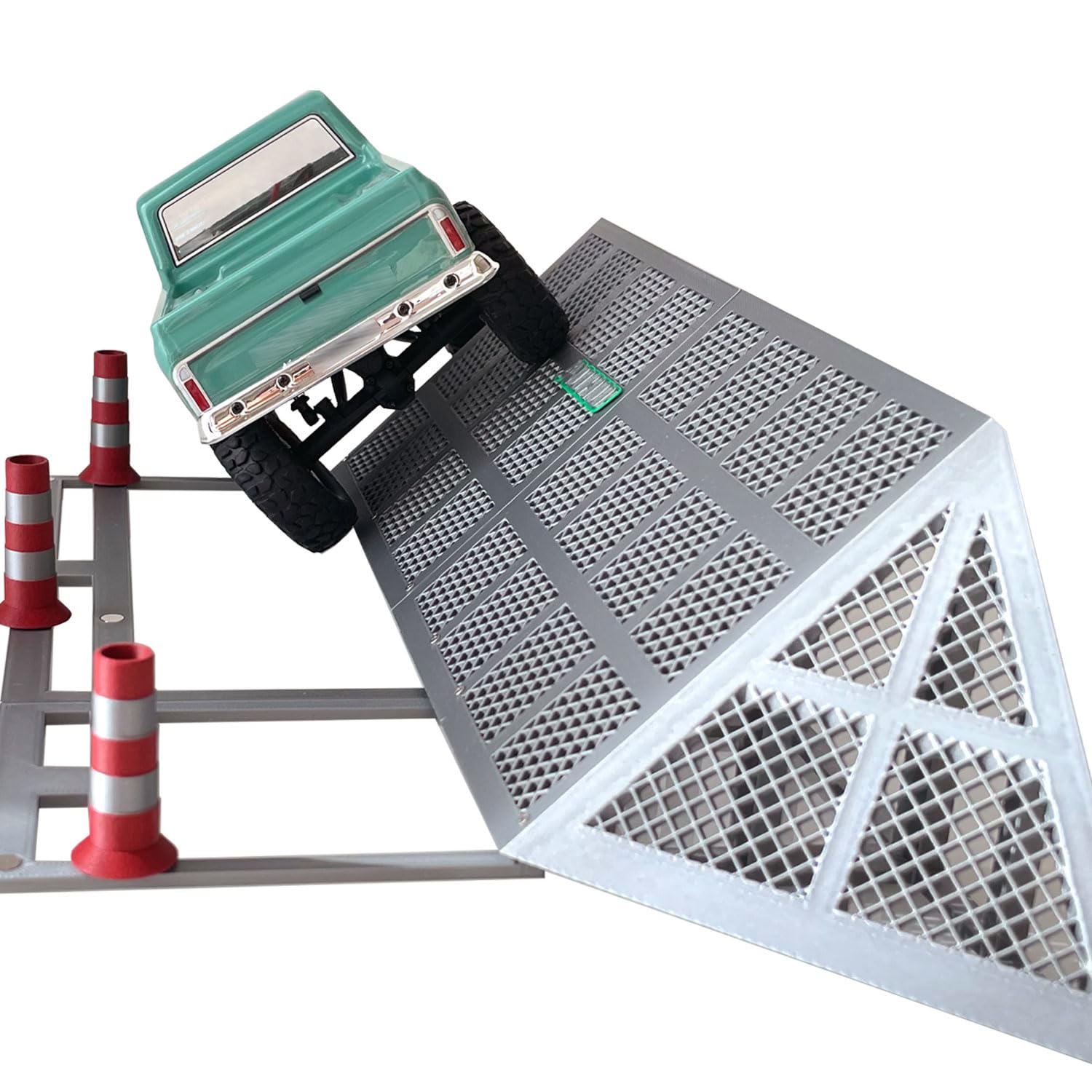 AUHU RC Side Slope Challenge Obstacle Bridge for scx24 trx4m fcx24 1:18 1:24 Scale RC Crawler Truck (No Vehicle Included)