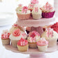 50 Pcs Pink Bow Cupcake Toppers, Bowknot Cake Dessert Picks, Birthday Decorations Drink Topper Bridal Engagement Wedding Baby Shower Princess Cupcake