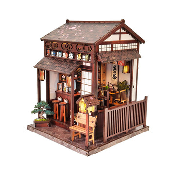 Japanese DIY Miniature House Kit, Wooden Mini Doll House Kit, Mini House Building Kit, DIY Book Nook Kit, Tiny Model House for Adults to Build,