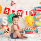 YOUAME Circus 1st Birthday Party Hat - Red Glitter Crown Outfit for Boys and Girls, Fun Carnival Themed Party Decor