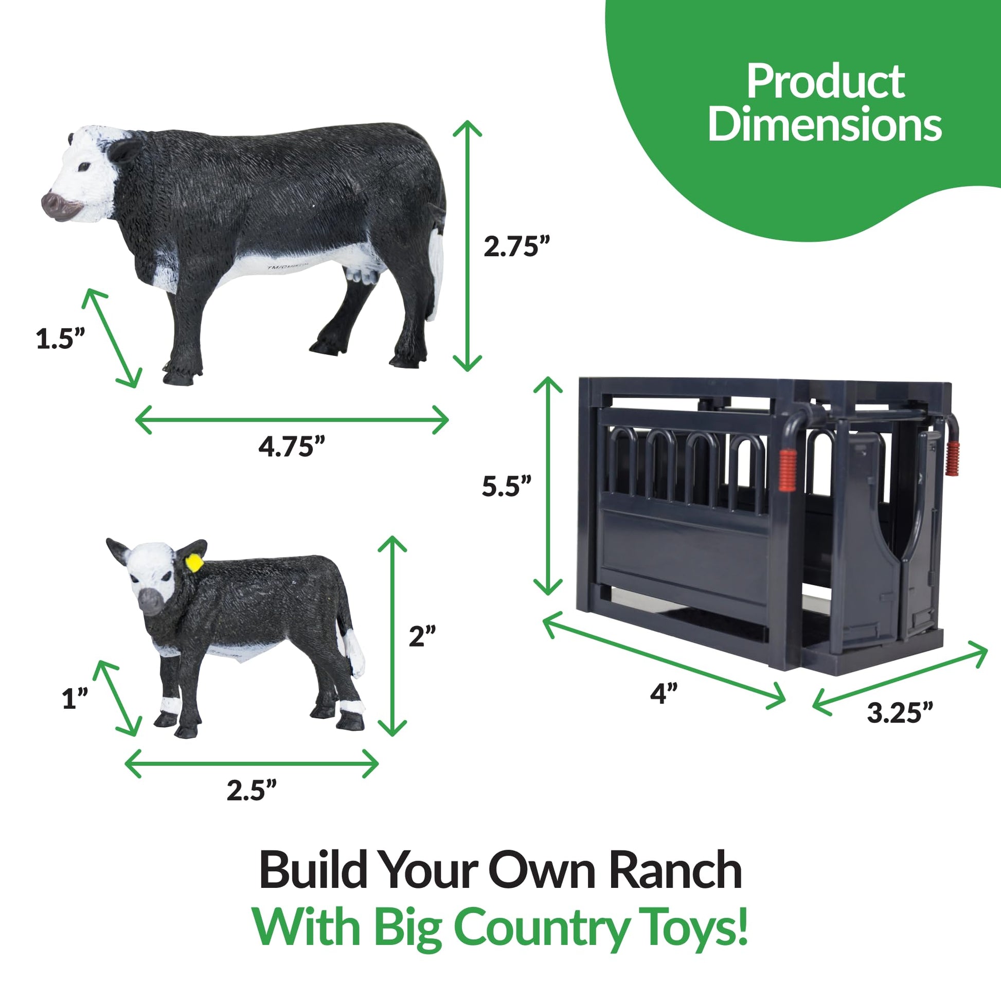 Big Country Toys 12-Piece Ranch Set - Farm Animal Toys for 3 Year Old Boys and Girls - Toy Figures & Playsets