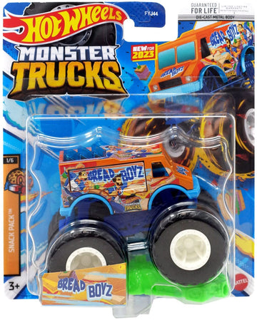 Hot Wheels 2023 Monster Trucks Bread Boyz, Connect and Crash car Included 1:64 Scale Die-Cast