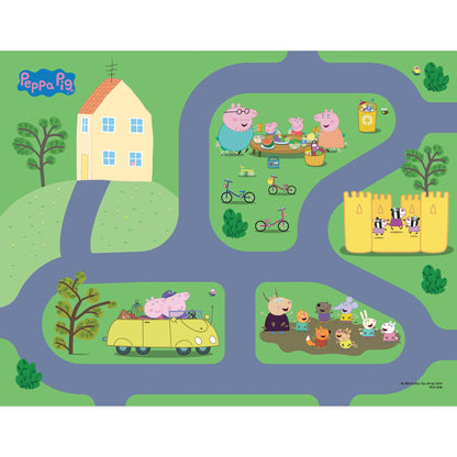 Imaginmat: Deluxe - Peppa Pig - Floor Playmat & Toy Car, 30.5 x 20.5, Character Vehicle & Road Accessories, Durable EVA Foam Mat, Licensed, Kids 3+