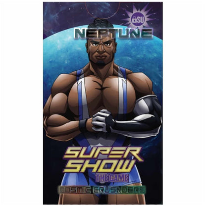 GTS Distribution Supershow Cosmic Crusader: Neptune - Wrestling Card and Dice Game. SRG Structure Deck. Ages 12+, 2-6 Players, 10 Min Game Play