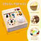 IRUPEN Montessori Busy Board for Toddlers 1-3 Year Old, Sensory Activity Toys for Baby Aged 1 2 3 Years Old with LED Light Switches, Wooden Travel