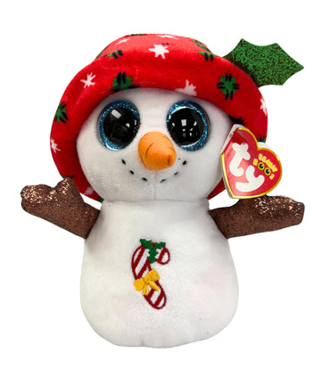 Ty Beanie Boo BRRRNIE The Christmas Snowman - 6"