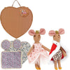 LEVLOVS Mouse in a Box King and Queen Mice in a Storage case Royal Mice