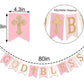God Bless Banner,Boy/girl Baptism Pink Banner,God Bless Baptism