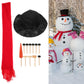 BESTOYARD 13Pcs Christmas Snowman Decorating Making Kit Snowman Dress Up Toys Fun Outdoor Kids for Xmas Winter Holiday Party Decoration Gifts