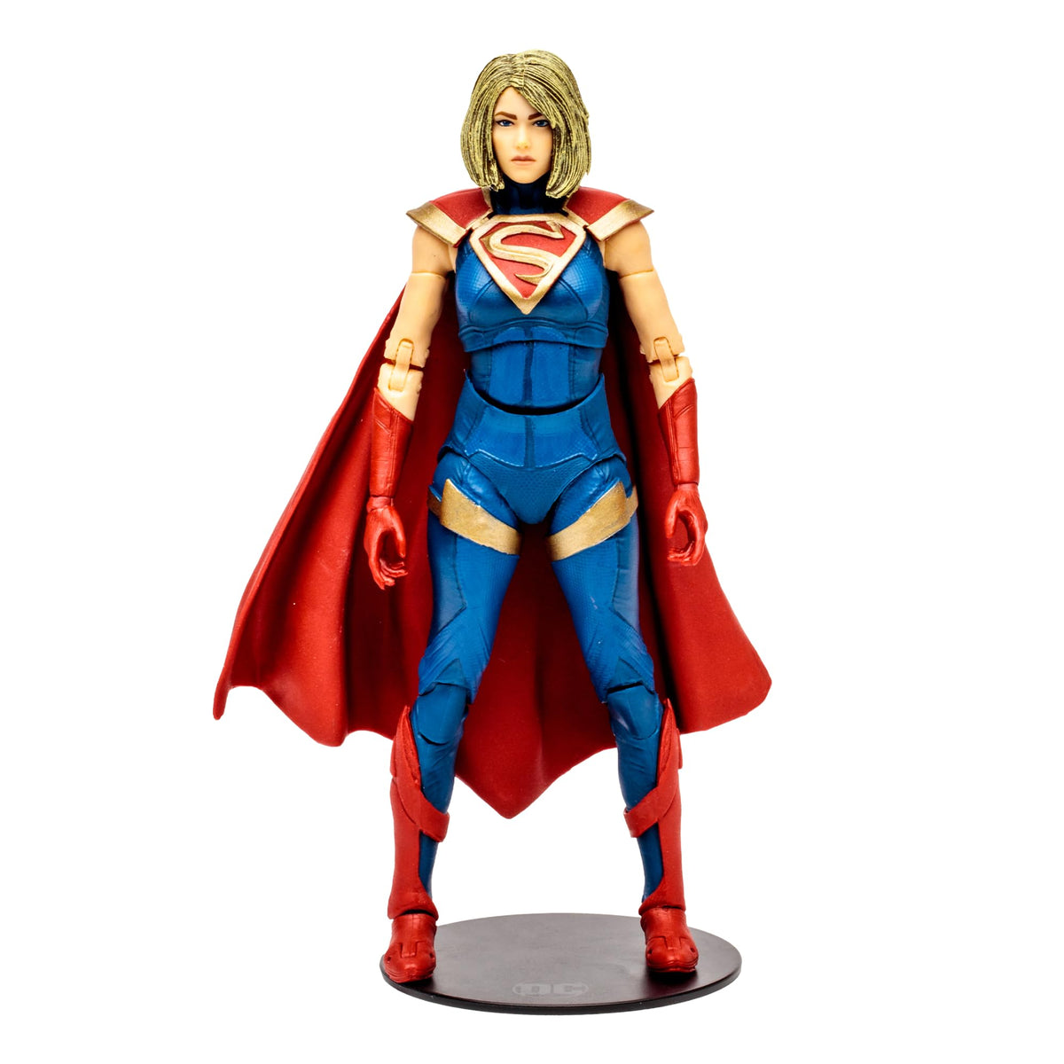 McFarlane Toys, DC Comic 7-inch Supergirl Action Figure with 22 Moving Parts, Collectible DC Injustice 2 Video Game Figure with Stand Base, Comic and