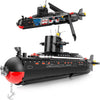 Finger Rock Nuclear Submarine Building Set, WW2 Historical Military Series Submarine Model Set, Collection Birthday Gifts Toy for Teens and Adults 14+