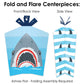 Big Dot of Happiness Shark Zone - Jawsome Shark Party or Birthday Party Decor and Confetti - Terrific Table Centerpiece Kit - Set of 30