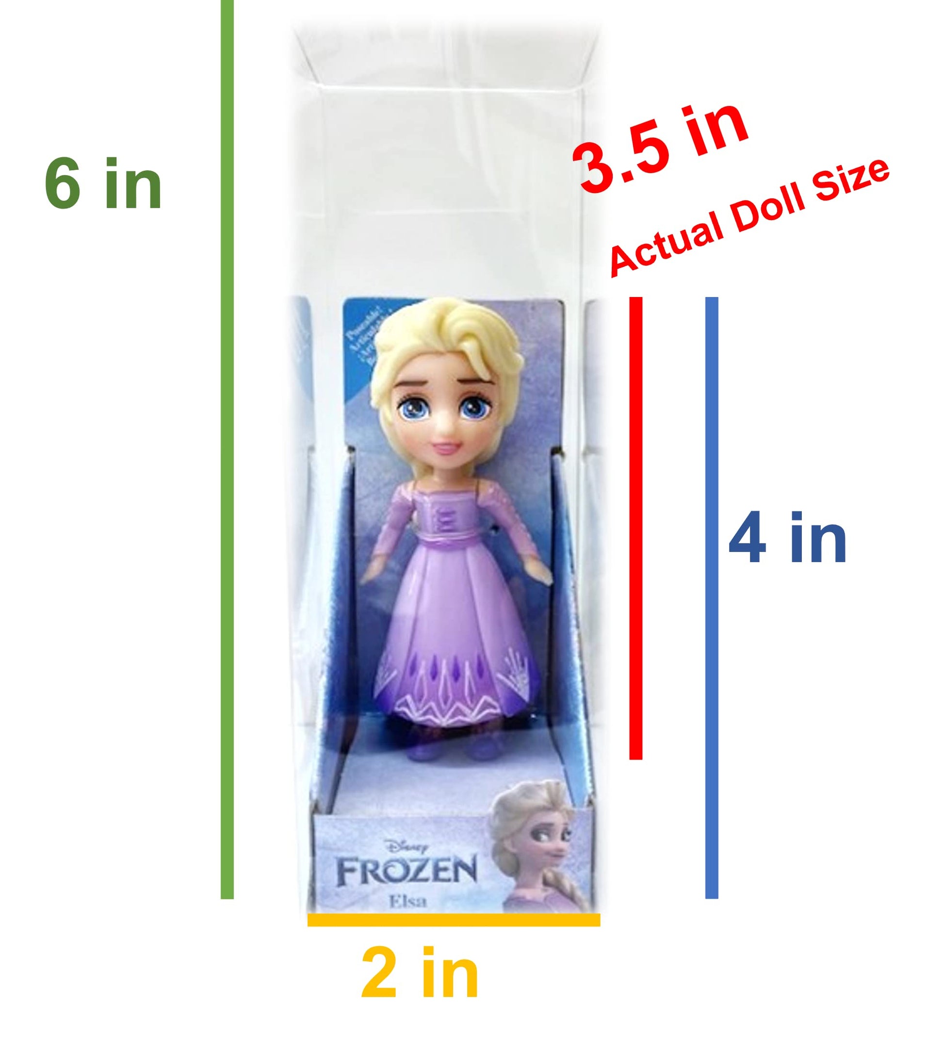 Amarina Packed in Clear Box for Gift Frozen Mini Poseable 3.5inch Doll Choose from All 14 Style Frozen Characters (ELSA Lilac)