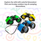 Kicko Toy Binoculars for Kids - 3.5 x 5 in Binoculars for Bird Watching, Jungle Exploration for Party Favors and Adventure Play - Durable (Pack of 12)