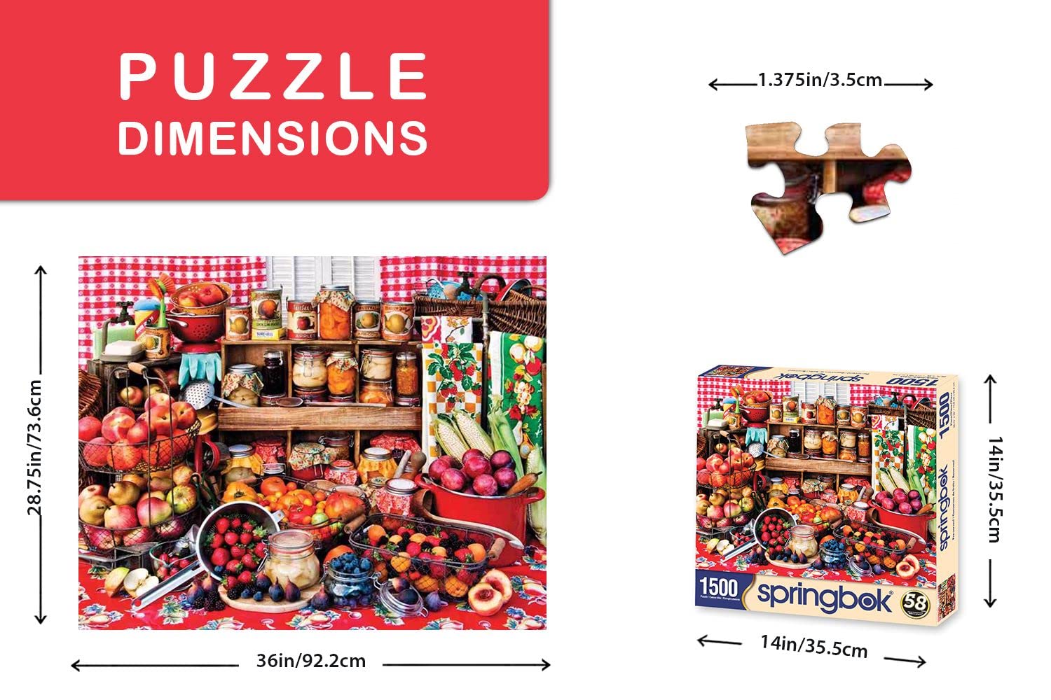 Springbok's 1500 Piece Jigsaw Puzzle Pre-Serves! - Made in USA