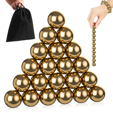 21Pcs Gold Mutual Attraction Sensory Fidget Toy, Educational Science Kit for Anxiety Relief, 20mm Desk Balls for Kids Adults, Stocking Stuffers Gift